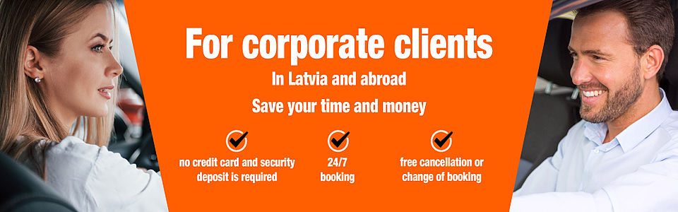Car rental for your company needs in Latvia and on business trips abroad
